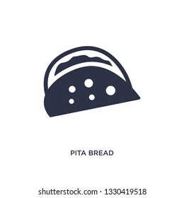 pita bread icon. Simple element illustration from bistro and restaurant concept. pita bread editable symbol design on white background. Can be use for web and mobile.