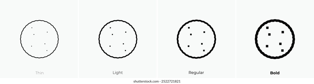 pita bread icon. Thin, Light Regular And Bold style design isolated on white background