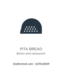 Pita bread icon vector. Trendy flat pita bread icon from bistro and restaurant collection isolated on white background. Vector illustration can be used for web and mobile graphic design, logo, eps10