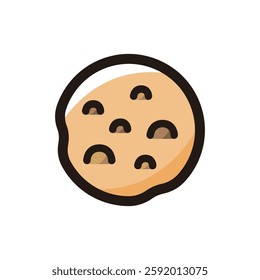 Pita bread illustration icon.Simple vector outline, clipart for graphic design.