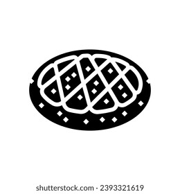 pita bread turkish cuisine glyph icon vector. pita bread turkish cuisine sign. isolated symbol illustration