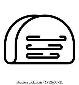 Pita bread wrap icon. Outline pita bread wrap vector icon for web design isolated on white background