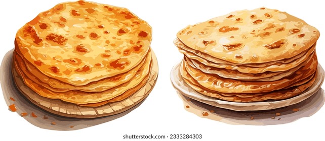 Pita clipart, isolated vector illustration.