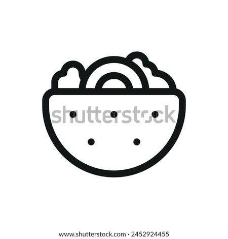 Pita isolated icon, gyros vector symbol with editable stroke