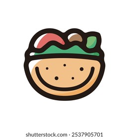 Icono de contorno de sándwich de pita para Diseño gráfico, App y Sitios web