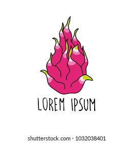 pitahaya (dragon fruit) doodle icon