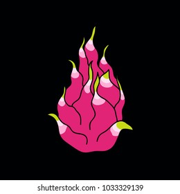 pitahaya (dragon fruit) doodle icon