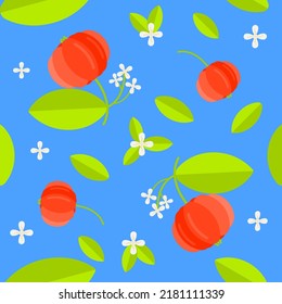 Diseño de patrones de frutas tropicales de Pitanga