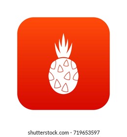 Pitaya, dragon fruit icon digital red for any design isolated on white vector illustration
