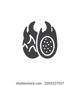 Pitaya fruit vector icon. filled flat sign for mobile concept and web design. Dragon Fruit glyph icon. Symbol, logo illustration. Vector graphics