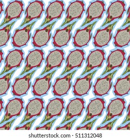 Pitaya fruit vector pattern.swatch pattern