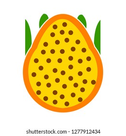 pitaya icon - pitaya isolated , summer fruit illustration - Vector fruit