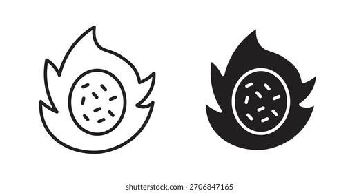 Pitaya icon symbol for logo, web, app designs.