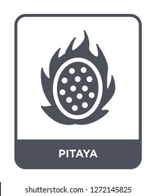 pitaya icon vector on white background, pitaya trendy filled icons from Fruits and vegetables collection, pitaya simple element illustration