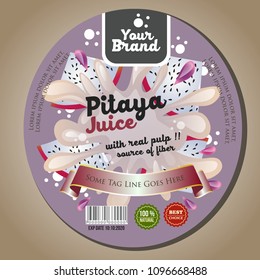 pitaya juice label sticker