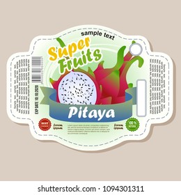 pitaya label sticker