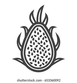 Pitaya line icon, dragon fruit and tropical, vector graphics, a linear pattern on a white background, eps 10.