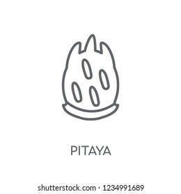 Pitaya linear icon. Modern outline Pitaya logo concept on white background from Fruits and vegetables collection. Suitable for use on web apps, mobile apps and print media.