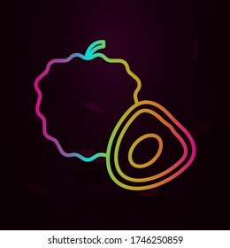 pitaya outline nolan icon Simple thin line, outline vector of fruit icons for ui and ux, website or mobile application