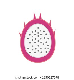 pitaya white background, icon vector