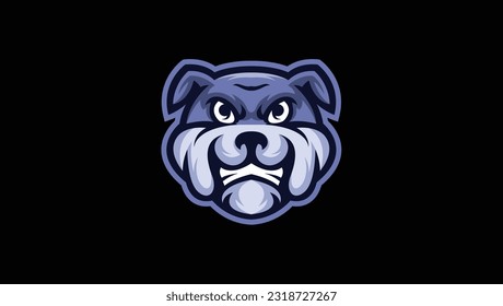 Pitbull or Bullldog head logo template