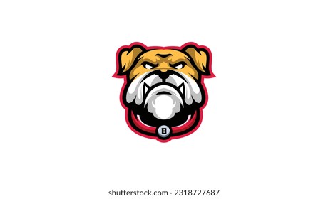 Pitbull or Bullldog head logo template