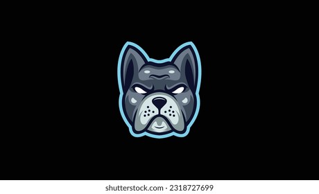 Pitbull or Bullldog head logo template