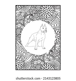 Pitbull Dog Coloring Page Interior Dog Coloring Page