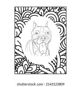 Pitbull Dog Coloring Page Interior Dog Coloring Page