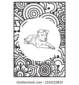 Pitbull Dog Coloring Page Interior Dog Coloring Page