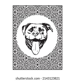 Pitbull Dog Coloring Page Interior Dog Coloring Page