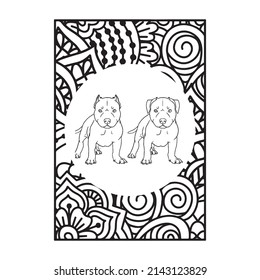 Pitbull Dog Coloring Page Interior Dog Coloring Page