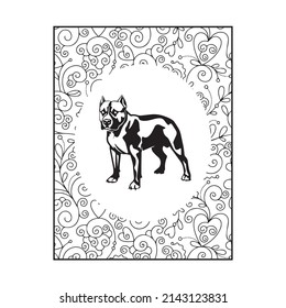 Pitbull Dog Coloring Page Interior Dog Coloring Page