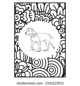 Pitbull Dog Coloring Page Interior Dog Coloring Page