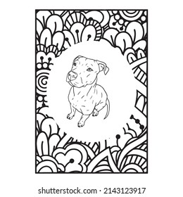 Pitbull Dog Coloring Page Interior Dog Coloring Page