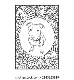 Pitbull Dog Coloring Page Interior Dog Coloring Page