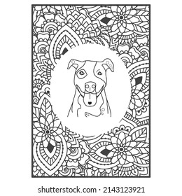 Pitbull Dog Coloring Page Interior Dog Coloring Page