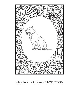 Pitbull Dog Coloring Page Interior Dog Coloring Page