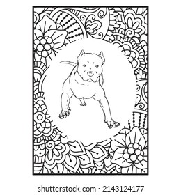 Pitbull Dog Coloring Page Interior Dog Coloring Page