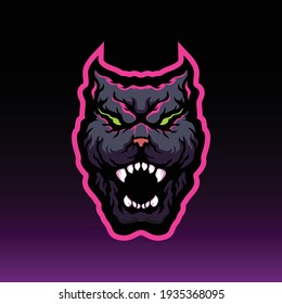 Pitbull Dog  E Sports Logo Gaming Mascot