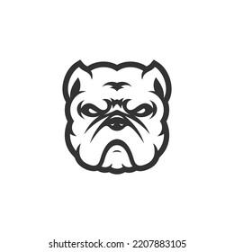 Pitbull dog head mascot logo designs character for sport and pet logo