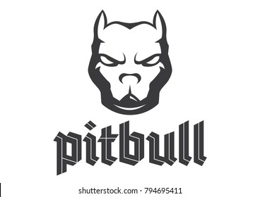Pitbull dog logo