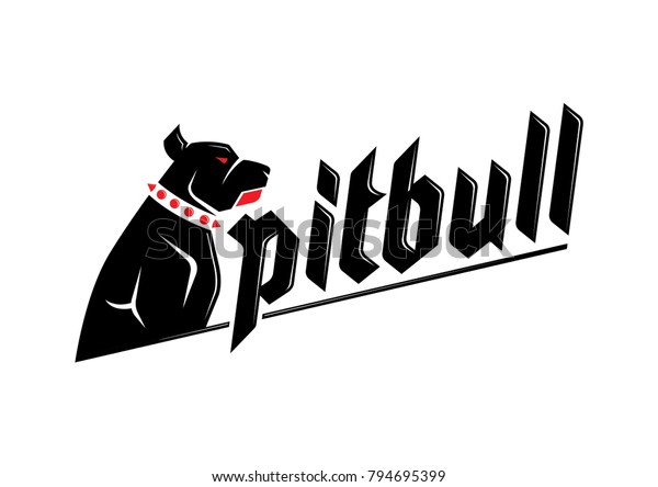 Pitbull Dog Logo Stock Vector Royalty Free 794695399