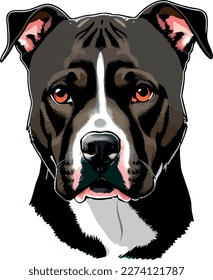 Pitbull-Hunde-Terrier-Rasse, Vektorgrafik