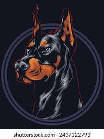 Materiales de diseño vectorial de perro Pitbull para diseños de logotipos, etiquetas y camisetas