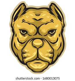 pitbull dog vector logo icon design mascot