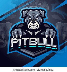 Pitbull esport Mascot Logo design