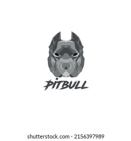 pitbull face logo graphic design