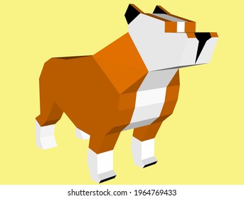 Pitbull geometric shape The dignified and dignified