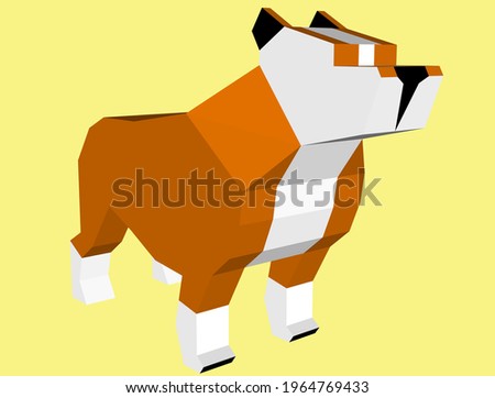 Pitbull geometric shape The dignified and dignified
